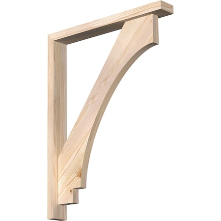 Ekena Millwork Imperial Block Smooth Bracket w/ Offset Brace, Douglas Fir, 3 1/2"W x 26"D x 34"H BKT0402X26X34IMP05SDF